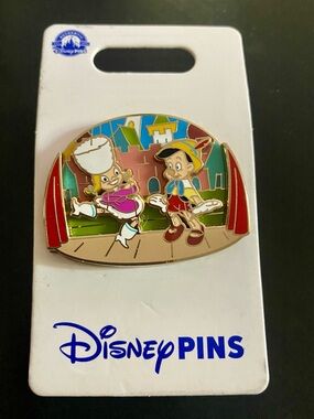 Disney Parks 3-D Pinocchio Pin Authentic New on Card